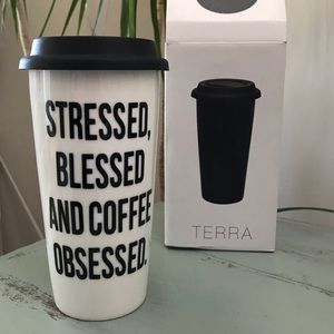 Terra Porcelain Travel Mug with Silicone Lid